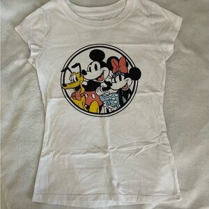Disney Kids White Tee with Mickey, Minnie, and Pluto